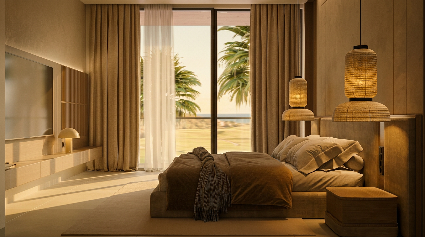 Villa KUBU master bedroom with ocean views